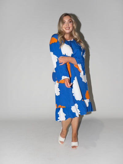 Clouds Queen Dress in Blue