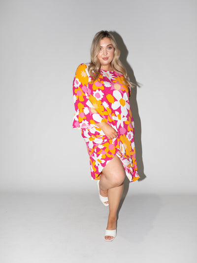Flower Power Queen Dress in Purple