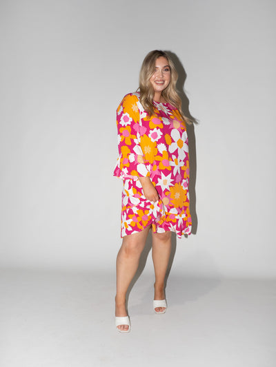 Flower Power Queen Dress in Purple