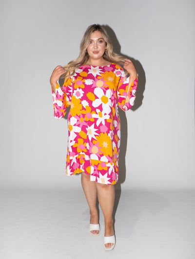 Flower Power Queen Dress in Purple
