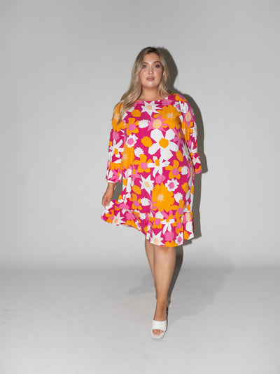 Flower Power Queen Dress in Purple