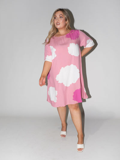 Clouds Merokok dress in Pink